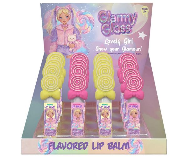 Luna: Balsam de buze aromat în formă de suc cu gloss Glammy, disponibil în mai multe variante 1buc