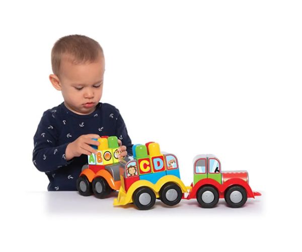 Joc de construcție de dezvoltare tractor cu numere și litere