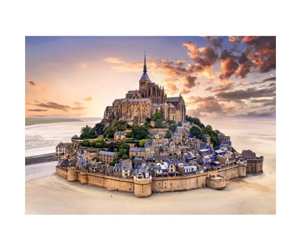 Mont Saint-Michel la apus 1500 de piese HQC puzzle compact - Clementoni