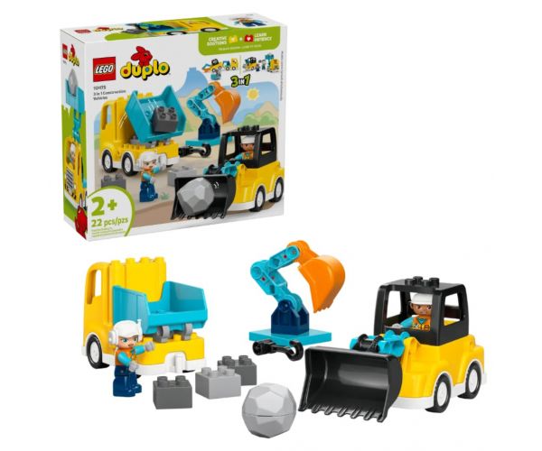 LEGO® DUPLO®: 3 în 1 utilaje de construcție (10475)