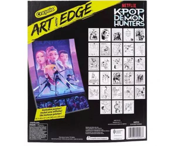 Crayola: Art With Edge - K-Pop Demon Hunters carte de colorat și poster