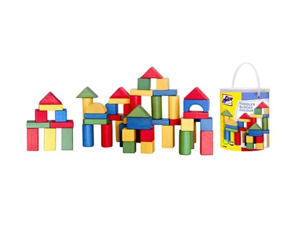 Set de cuburi din lemn 100buc