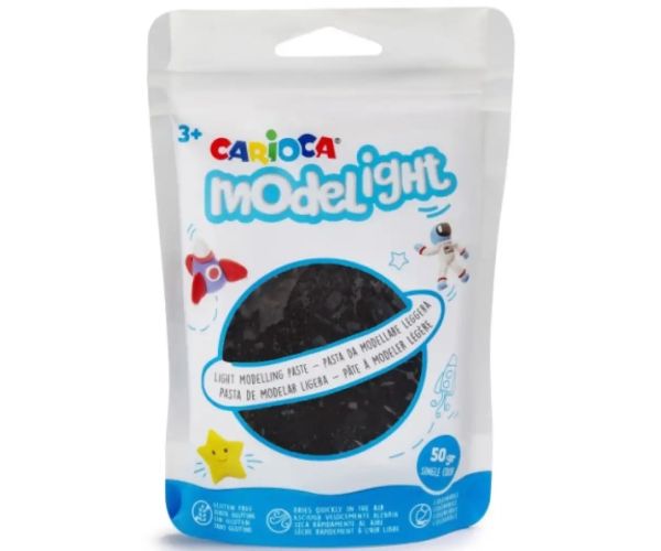 Modelight 50g plastilină neagră - Carioca