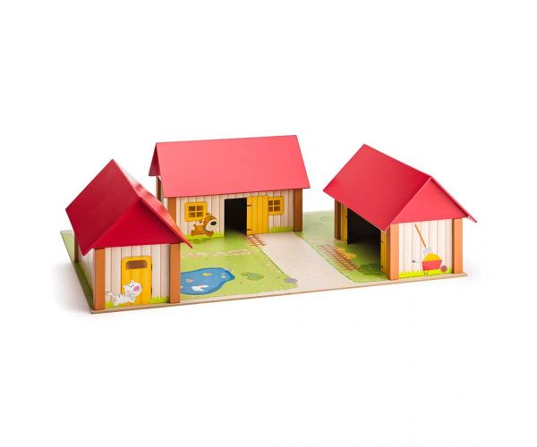 Casă de țară din lemn cu mai multe clădiri și alte accesorii - Woodyland