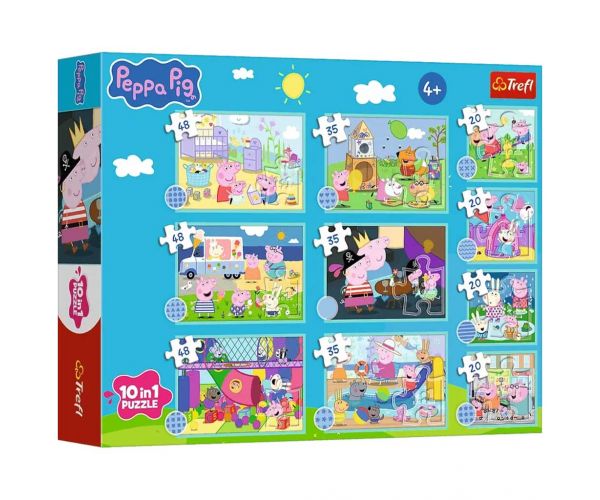 Set de puzzle Peppa porcu 10az1 - Trefl