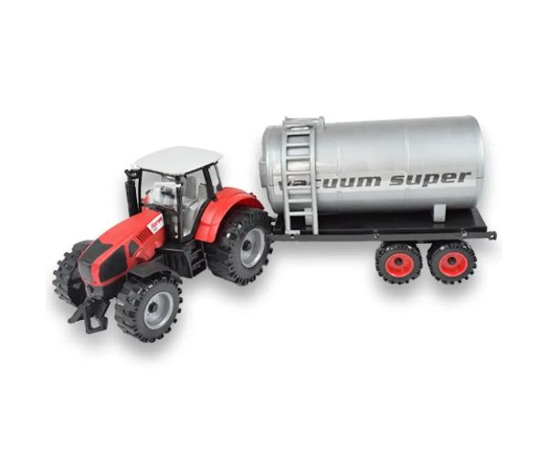 Farm Truck Series: Tractor cu rezervor de apă roșu sau verde 46cm