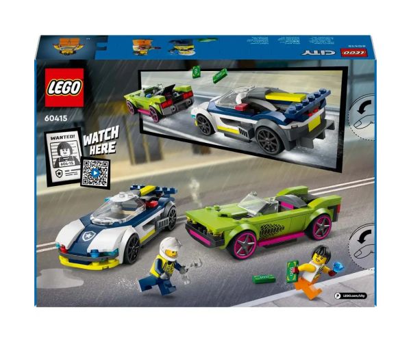 LEGO® City: Urmă de mașină de poliție și mașină sport (60415)