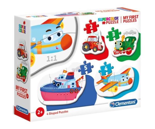 Vehicule 4 in 1 Supercolor puzzle formă - Clementoni