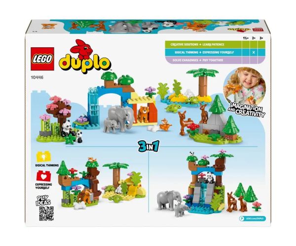 LEGO® DUPLO®: 3 în 1 familii de animale sălbatice (10446)