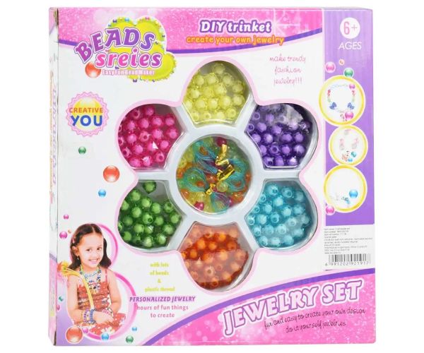 Beads Series: Set de mărgele pentru bijuterii cu peste 100+ de margele colorate și strălucitoare