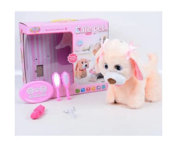 RC Cute Pet:  Pomeranian pluș câine cu telecomandă și accesorii 2.4GHz