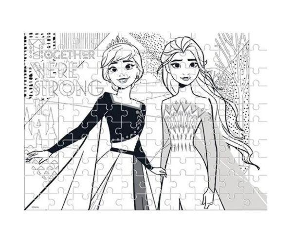 Frozen 2 se poate colora 2 in 1 puzzle 100 bucăți