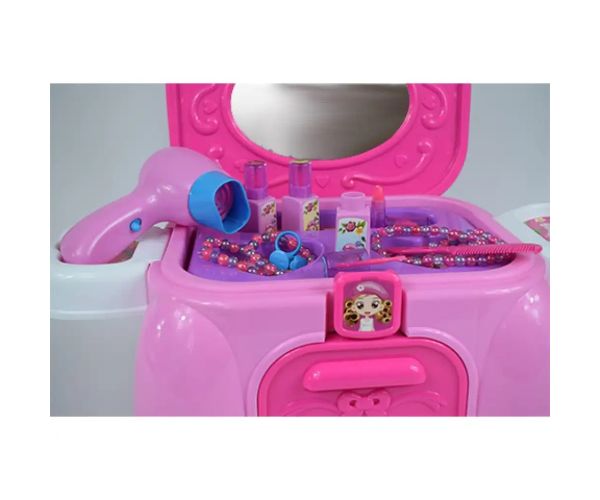 Masă de înfrumusețare portabilă cu bijuterii și accesorii de frumusețe