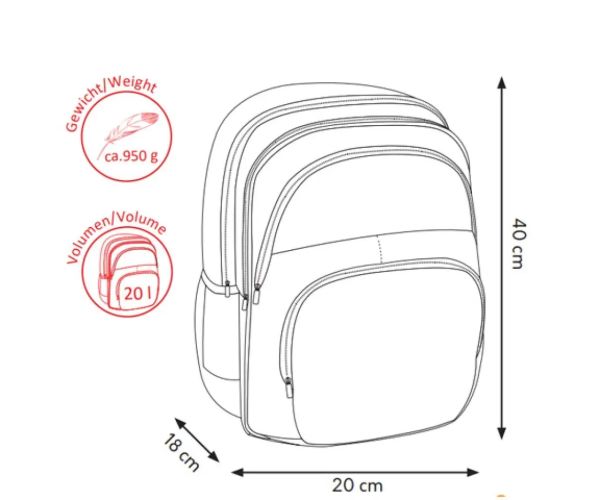 Spirit: Model fotbal culoarea albastră rucsac ergonomic