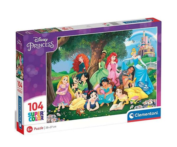 Puzzle Super Color Disney Prințese 104buc - Clementoni