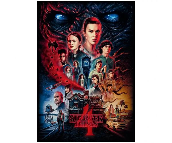 Puzzle de 1000 de piese Stranger Things Sezonul 4 cu poster - Clementoni