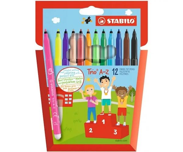 Stabilo: Trio A-Z set marker colorat 12 bucăți