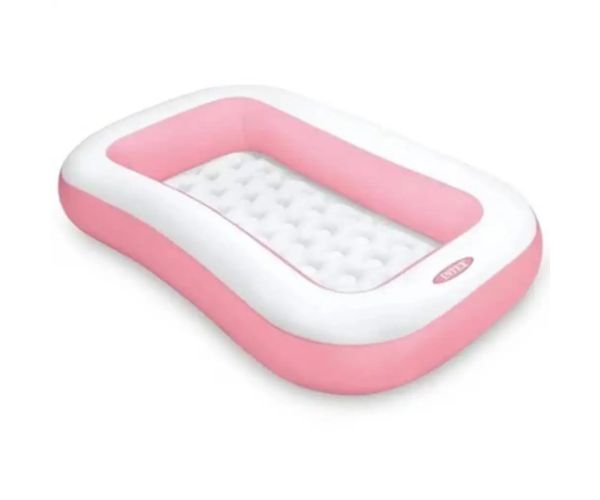 Piscină pentru copii dreptunghiulara roz 166x100x25cm - Intex