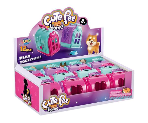 Luna: Cute Pet Home surpriză cățeluș în căsuță portabilă cu accesorii în mai multe variante 1buc