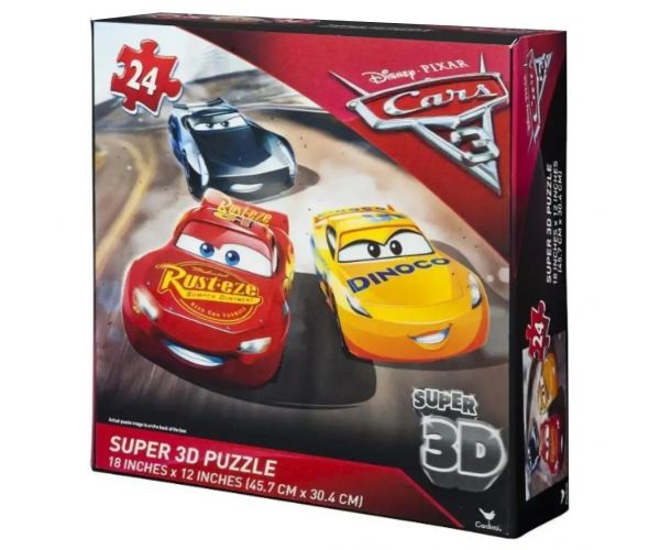 Cars 3 super puzzle 3x24 bucăţi 3D