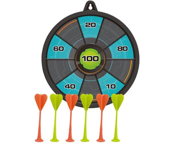 Tablă darts cu două fețe și cu săgeți ventuză