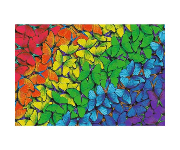 Wood Craft: Fluturi curcubeu lemn puzzle 500+1 bucăți - Trefl