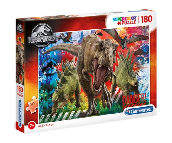 Jurassic World Supercolor 180 bucăți puzzle - Clementoni