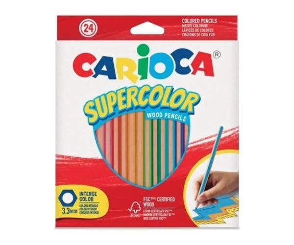 Supercolor creioane colorate 24 bucăți set - Carioca