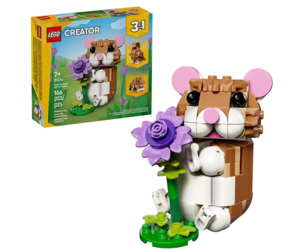 LEGO® Creator: Hamster drăguț cu o floare (31376)