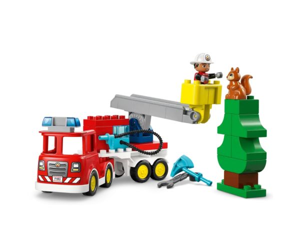 LEGO® DUPLO®: Mașină de pompieri cu furtun și pompier (10473)