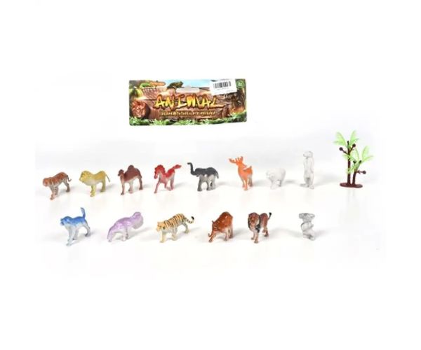 Figurine animale plastic 14 bucăți set
