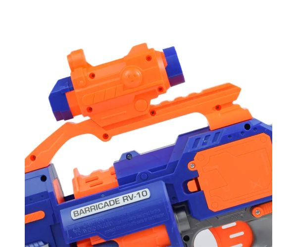 Flames Storm: Armă electric gigant cu lumină, magazie rotativă și cartușe 73cm
