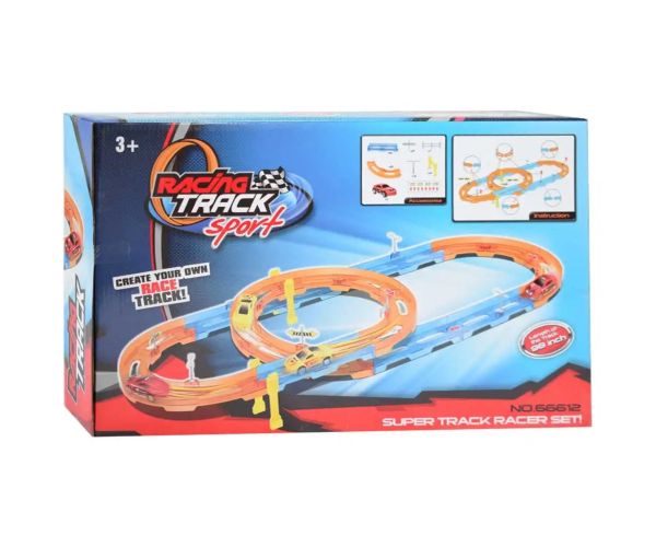 Super Track 24 bucăți Set pistă de curse cu mașină 1/64