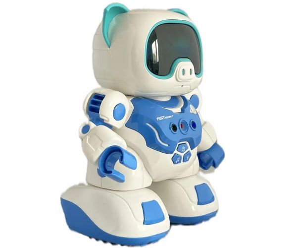 RC robot interactiv dansator porc cu telecomandă și cu efecte de lumina si sunet 20cm