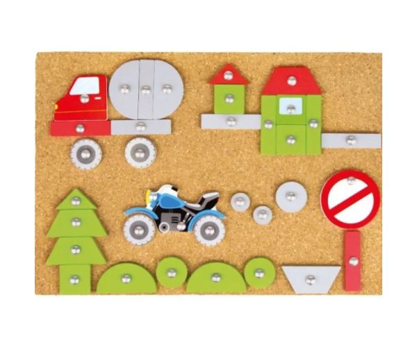 LENA: set de joacă 64 bucăți - Vehicule și transport