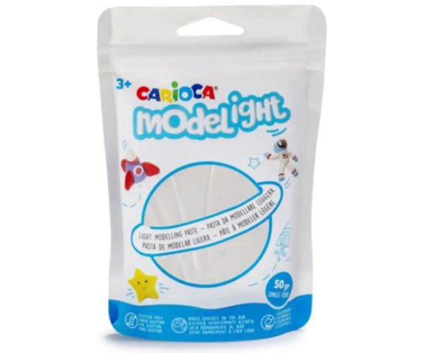 Modelight 50g plastilină albă - Carioca