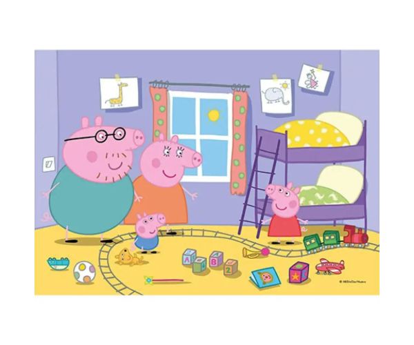Peppa Pig Supercolor 2 in 1 puzzle 2x20 bucăți - Clementoni