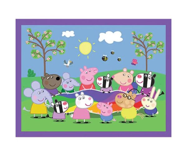 Peppa Pig 2 in 1 puzzle și joc de memorie - Trefl