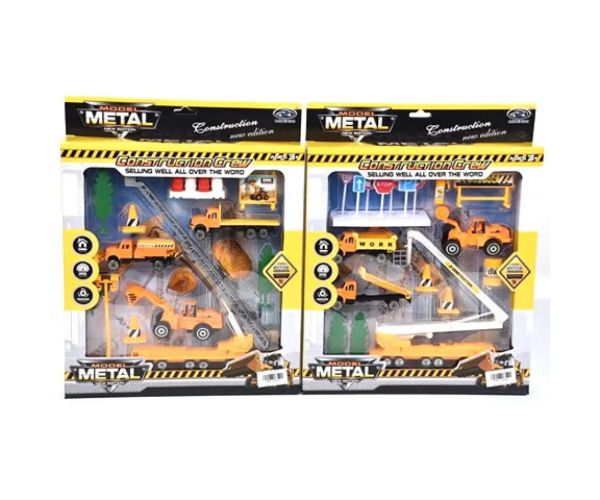 Set de joacă construcție două variante cu vehicule