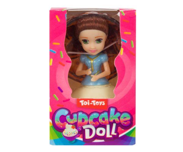 Surpriză cupcake cu păpușă de prăjitură în mai multe variante 1buc