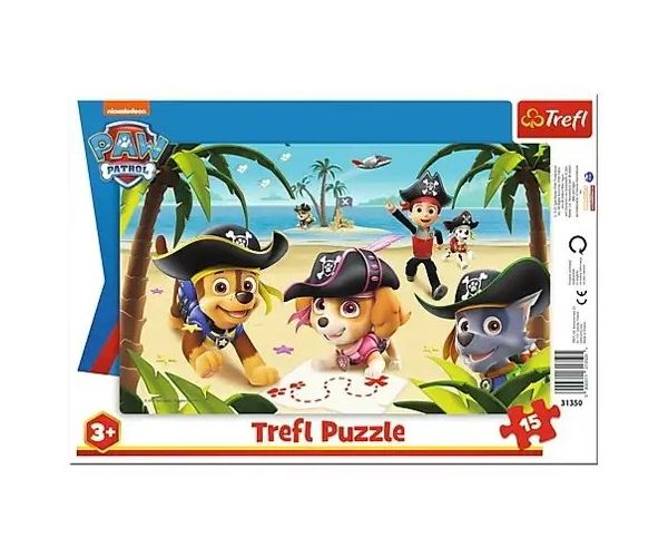 Paw Patrol: Prieteni puzzle 15 bucăți ramă - Trefl