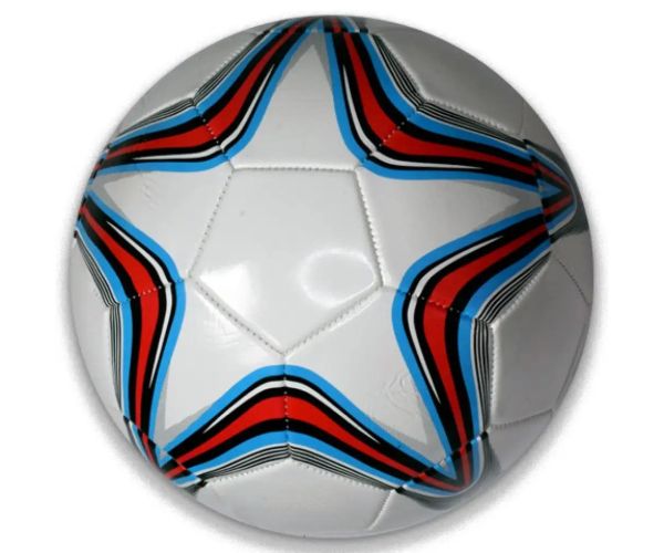 Minge de fotbal din piele artificială cu model stea 22 cm în diferite versiuni