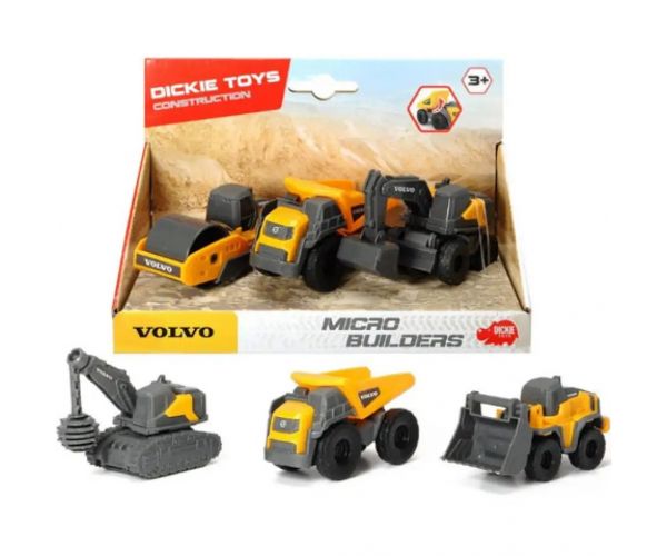 Volvo vehicule de construcții set 3 bucăți două variante - Dickie Toys