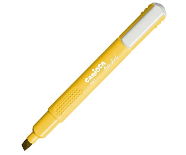Pastel galben culoare textliner cu vârf tăiat - Carioca