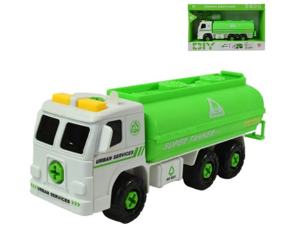 Urban Services: Camion cisternă care se poate dezasambla cu scule si sunet 20cm