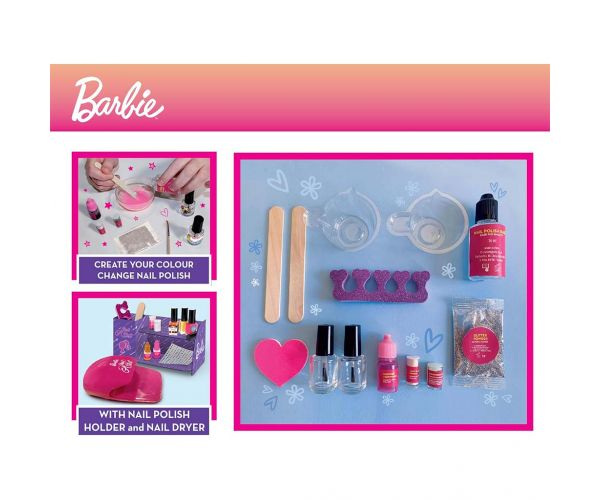 Barbie Studio de unghii magic cu schimbare de culoare - Lisciani