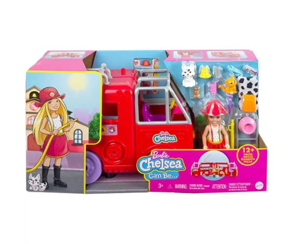 Barbie: Chelsea mașină de pompieri set de joacă - Mattel