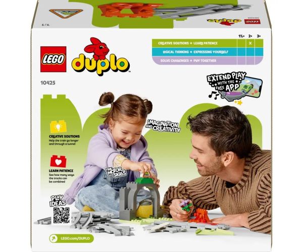 LEGO® DUPLO®: Set de accesorii pentru tunel și șine de tren (10425)