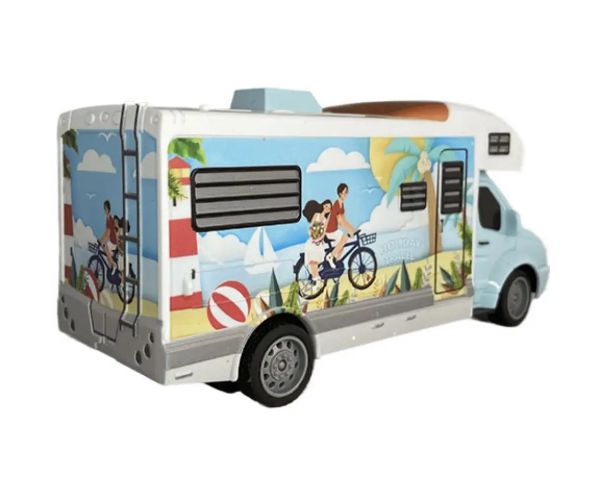 Holiday Travel autocaravană telecomandă RC cu lumină 27MHz 1/32 scară 20cm