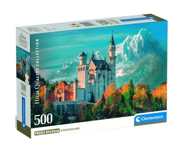 Castelul Neuschwanstein, Germania puzzle de 500 de piese - Clementoni